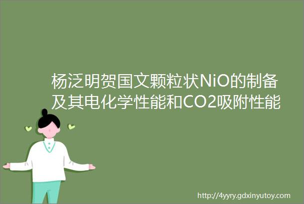 杨泛明贺国文颗粒状NiO的制备及其电化学性能和CO2吸附性能